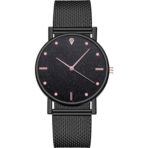 1pc Watch Women Dress Stainless Steel Band Quartz Wristwatch Fashion Luxury Ladies Golden Rose Gold Watch Clock