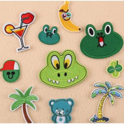 10PC Cartoon Embroidery Patch for Clothing Iron on Sew Applique Patch Fabric Badge Garment DIY Apparel Accessories