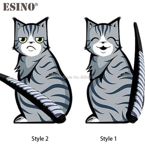 10 x Funny Creative Cartoon Animal Car Styling Happy Sad Cat Car Rear Window Wiper Decal Car Body Stickers Car Accessories Vinyl