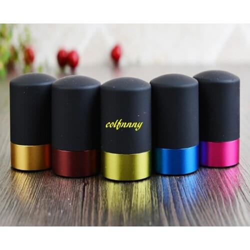 100pcs/lot Aluminum Alloy Bottle Stopper Red Wine Stopper Bubble wine Sealed Wine Bottle Stoppers Cap