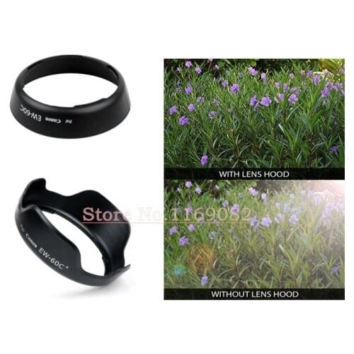 2 in 1 EW-60CII + EW-60C Filter Lens Hood EW 60C for 60D 600D 550D 500D 1100D EF 18-55mm & 28-90mm F4-5.6 II USM BC With Track