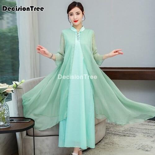 2021 chinese dress champagne bridesmaid wedding dress chinese women imrpoved qipao elegant lace long sleeve cheongsam vestidos