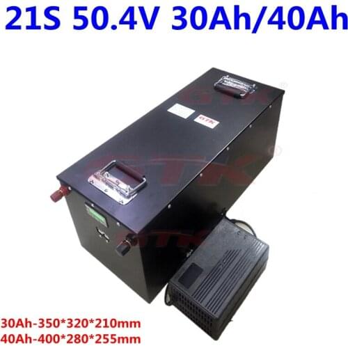 GTK customizes LTO 21s 50.4V 51V 30ah 40ah Lithium titanate deep cycle scooter ebike batteria with BMS LCD display+5A Charger