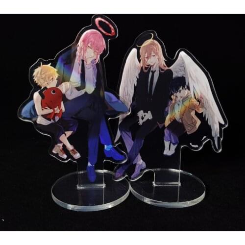 Anime Chainsaw Man Makima Hayakawa Aki Acrylic Stand Model Figure Badge Button Brooch Pin Medal Metal Through card Postcard