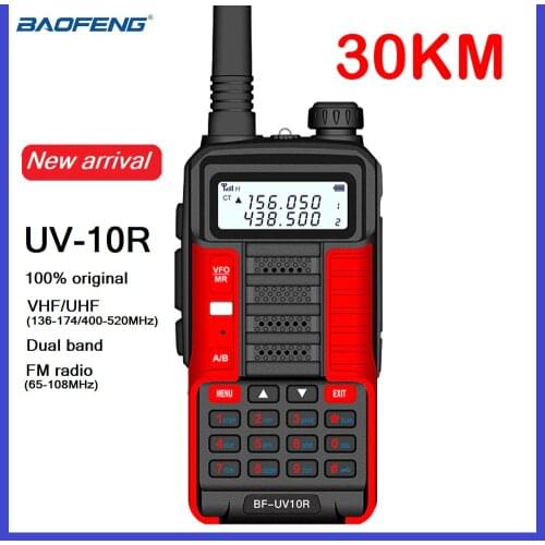 BaoFeng Walkie Talkie UV-10R Two Way CB Radio Transmitter Long Range Baofeng UV10R 128CH VHF UHF 136-174Mhz 400-520Mhz Dual Band