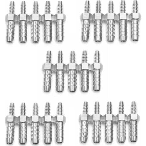 The Bar Production Stainless Steel 316 Barb Splicer Mender 1/4" Hose ID x 1/8" Hose ID Fitting Air Water Fuel Boat