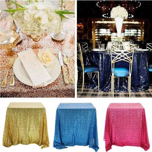 Sequin Glitter Tablecloth Rectangle Table Cloth Cover For Banquet Party Wedding buffet or Gift table Decor
