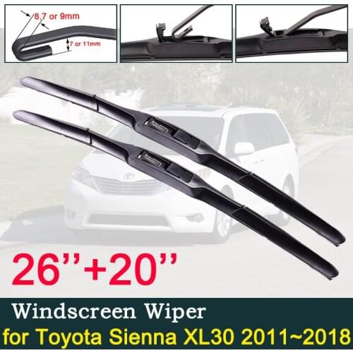 For Toyota Sienna XL30 2011~2018 Windscreen Windshield Wipers Car Wiper Blade Car Accessories 2012 2013 2014 2015 2016 2017