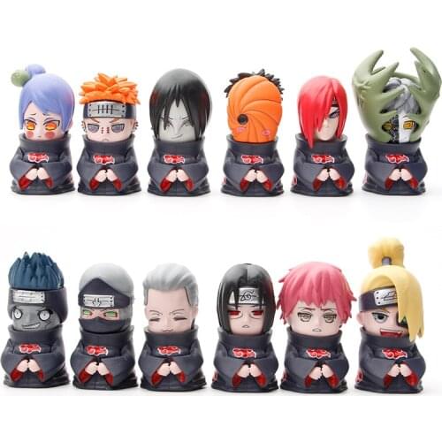 6Pcs/Set 8-9.5CM Anime Uzumaki Naruto Hatake Kakashi Uchiha Sasuke PVC Action Figure Toys Collection Gifts