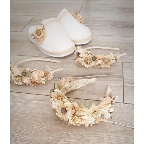 Handmade crown bride crown spring flowers baby shower dried flowers mothers crown birthday tiara newborn custom design