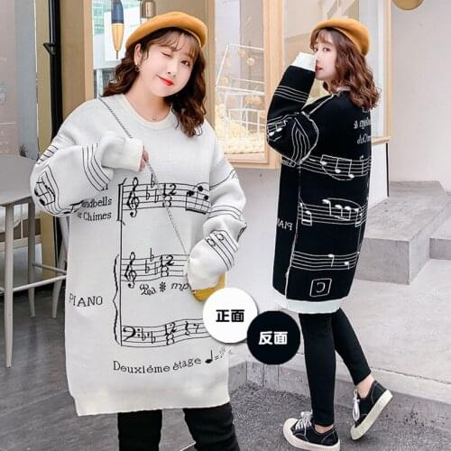 2020 autumn/winter note type pure color minus age plus size fashion pullover long plus size plus size womens clothing