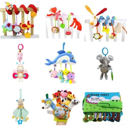 Soft Infant Crib Bed Stroller Toy Spiral Baby Toys For Newborns Car Seat Hanging Educational Rattle Toy For Christmas Gift
