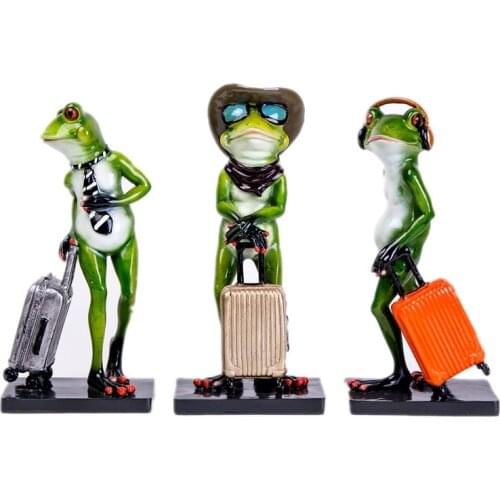 Nordic Home Decoration Travel Funny Frog Statue Resin Crafts Decorative Ornaments Modern Minimalist Decor Sculpture Figurines
