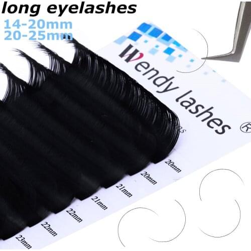 20-25mm Mink Eyelash Extension For Makeup Professionals Normal Soft False Lashes Individual Lash Extension Accessories
