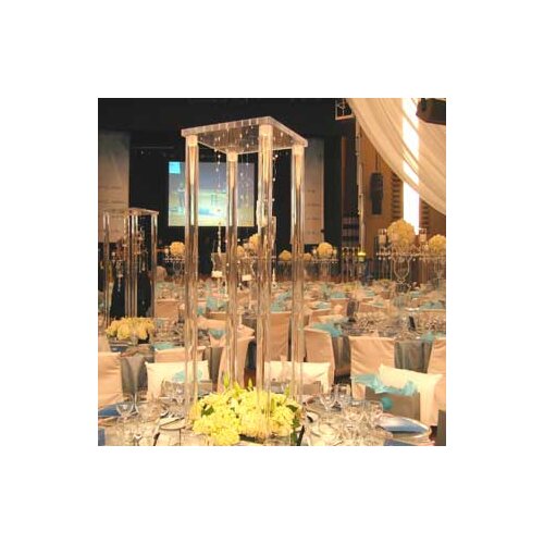 2022 New 80cm Tall Wedding Crystal Table Centerpiece Arcrylic Square Table flower Holder Wedding Centerpiece