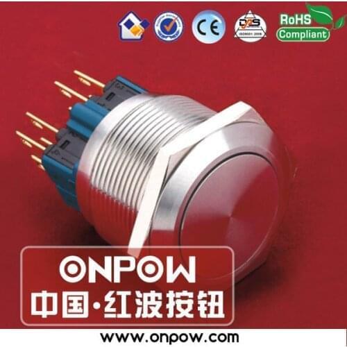 ONPOW 25mm stainless steel momentary pushbutton switch non-illumination GQ25-/S