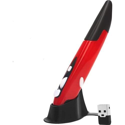 Portable 2.4G Wireless Adjustable 800/1200/1600 DPI USB Optical Pen Mouse With Pen Stand For PC Computer Desktop Notebook Laptop