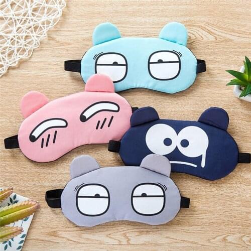 Cotton Cartoon Face Sleep Eye Mask Cute Funny Lovely Eye Cover Sleeping Mask Travel Rest Eye Band Kids Eye shade Patch Blindfold