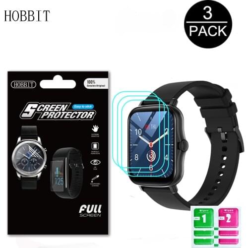 3Pcs HD Clear Protective Film For LEMFO P8 Plus 1.7inch Full Screen Protector Hydrogel Soft TPU 3H Anti-Scratch Film Not Glass