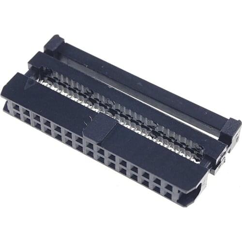 100 Pcs 0.079" 2.0mm 30 Pin dual Row IDC Socket Female 2x15 P 30 position Rectangular connector Receptacle Ribbon Cable 28 AWG