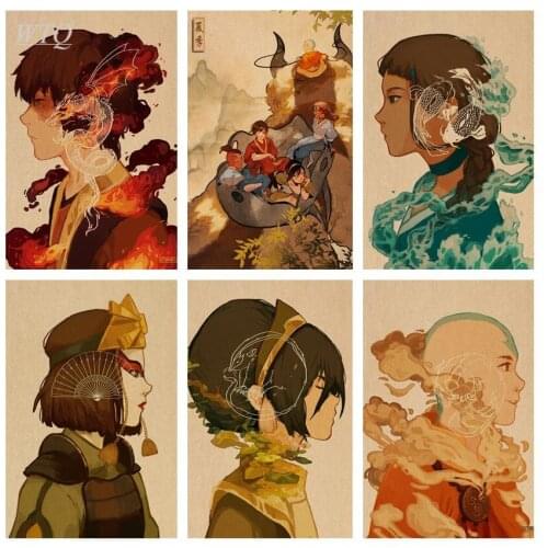 Retro Poster Avatar The Last Airbender Anime Posters Canvas Painting Wall Decor Poster Wall Art Picture Room Decor Home Decor