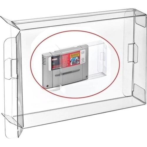 H 50pcs Game Cartridge Protector Boxes Sleeve cases for Super SNES Famicom Cartridge EU JP Version