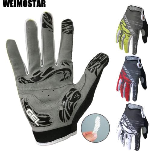 Full Finger Sports Durable Mountain Fit active Glove MTB Motorcycle Cycling Bicycle anti-shock 3D GEL Breathable Gloves M-XXL