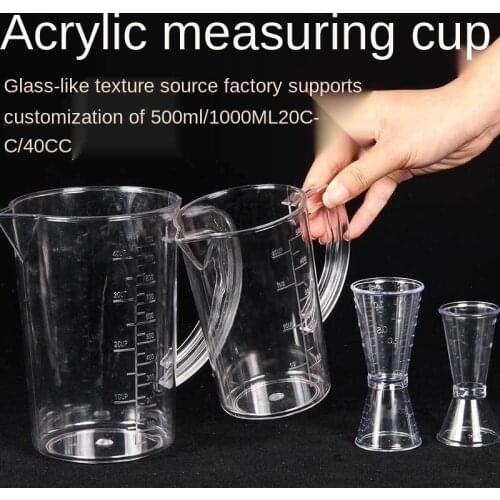 Yak Power Cup 500ml / 1000ml Measuring Cup With Scale Measuring Cup Plastic Measuring Cup PC Double End Ounces Cup