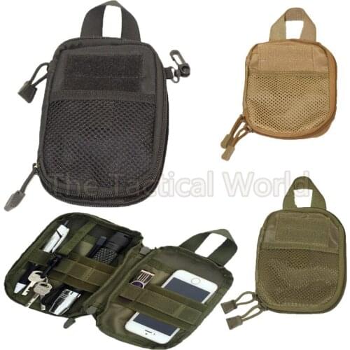 Airsoft Military Molle EDC Pouch Mesh Tools Accessory Pouches Tactical Waist Hunting Bags Outdoor Flashlight Magazine Pocket Bag