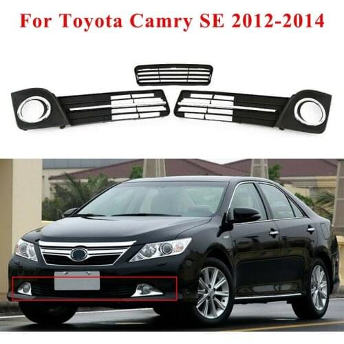 1 Set Front Bumper Lower Grille Fog Lamp Cover Bezel Set Ballast For Toyota Camry SE 2012 2013 2014 #5311206210