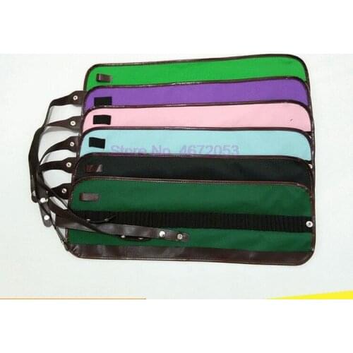 100pcs/lot 36/48 holes Canvas Roll Pouch Makeup Comestic Brush Pen Storage Pencil Bag School Pencil Case Escolar Art Supplies