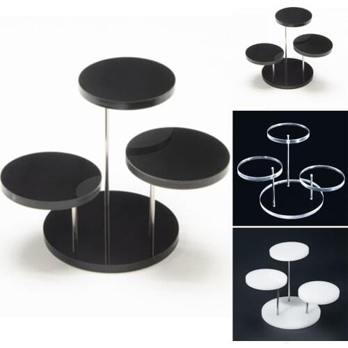 3 Tray Fashion Multi-Layer Acrylic Jewelry Ring Display Stand Pendant Show Rack 3-layer Round Jewelry Display Stand 2021 Newest