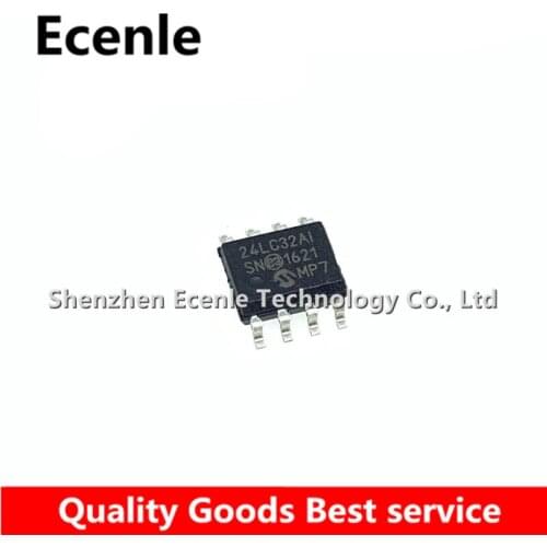 5 Pcs/Lot 24LC32AT-I/SN SOP-8 EEPROM 32KBIT (4kx8) 5V - 2.5V 100% New&Original