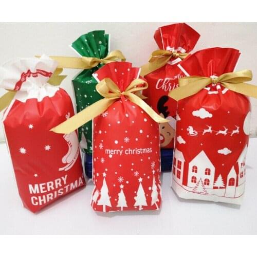 50Pcs Christmas Party Festive Bags Treat Candy Bag Christmas Party Favor Gift