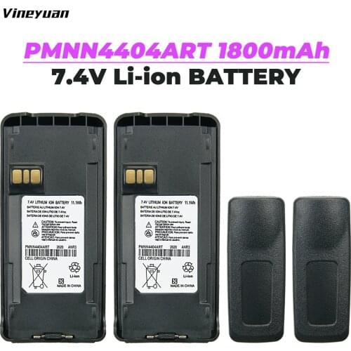 2 Pcs Battery for Motorola Walkie Talkie CP185/CP476/CP477/CP1300/CP1600/EP350/P140/P160/P180 (Li-on 1800mAh)