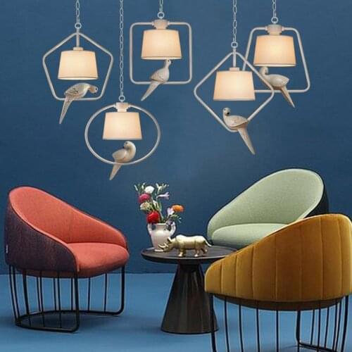 American restaurant designer single head bar creative personality lamp Nordic fat bird bird Pendant Lights LO7128 YM