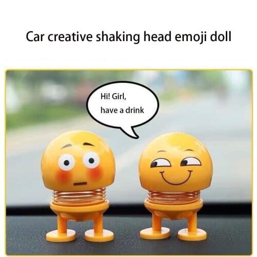 Car interior decorations creative personality shaking head doll expression package car on the center console car decoration fash