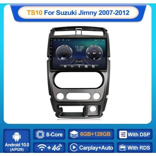 6+128GB Car Radio for Suzuki Jimny 3 2007-2012 Android 10 Video Player Navigation GPS DSP 2Din DVD Android Auto Carplay WIFI BT