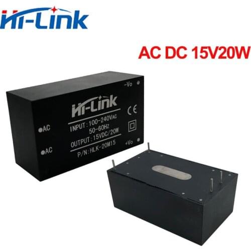 Free shipping 10pcs/lot Hi-Link HLK-20M15 220v 15V 20W AC DC compact isolated step down power supply module