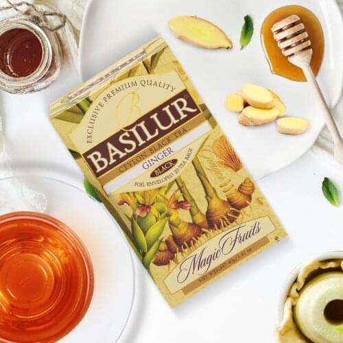 Free shipping Basilur Bao Ceylon Magic Ginger Black Tea Bag 20 pieces of spicy red tea fruit tea bag