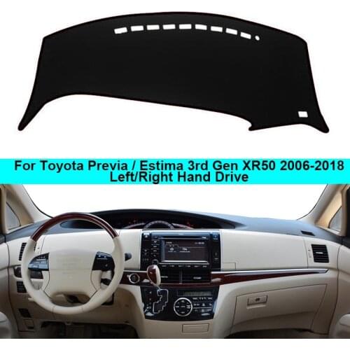 For Toyota Previa / Estima 2006 - 2018 2019 Car Dashboard Cover Dashmat Dash Mat Carpet Cape 2 Layers Sun Shade Dash Board Cover