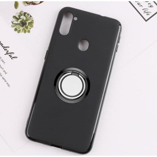 For Samsung Galaxy A11 Back Ring Holder Bracket Phone Case Cover Phone TPU Soft Silicone Cases for Samsung Galaxy A11 6.4"