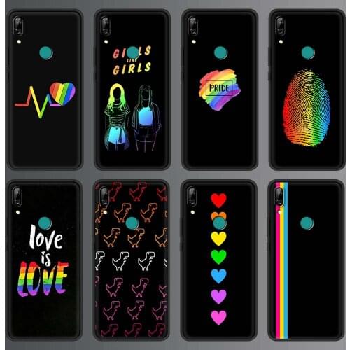 LGBT Rainbow Pride Gay Lesbian Phone Case for Huawei Y6 Y7 Y9 2019 Y8p Y9a Y8s Y7a Y6p Y5p Mate 20 Lite Soft Silicone Cover