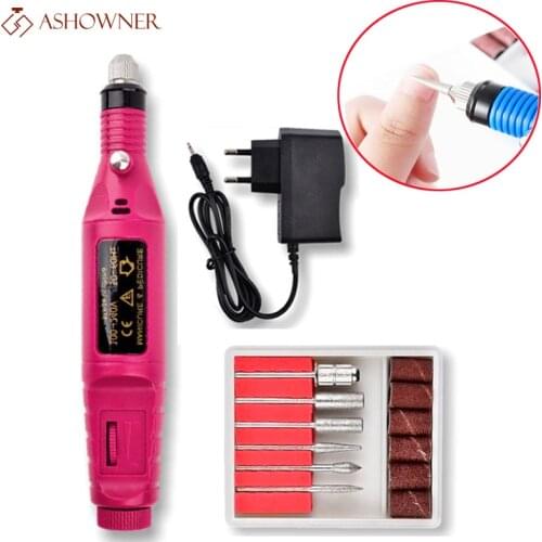 USB Electric Nail Drill Machine Manicure Set Nail Art Manicure Tool Nail Drill File Grinder Grooming Kit nail polish remover