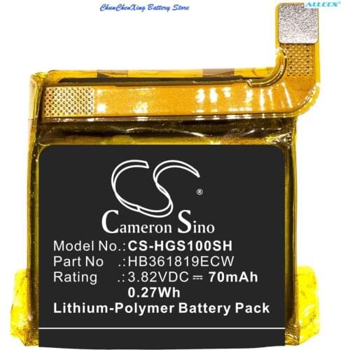 Cameron Sino 70mAh Smartwatch Battery HB361819ECW for Huawei Glory S1, MES-B19