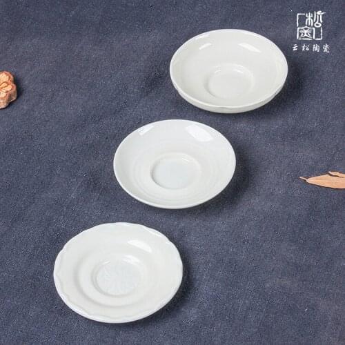 Dehua Ceramic Whiteware Ceramic Tea Utensil Creative Cup Coaster Placemats Mug Coasters Table Coaster Table Mat Cup Mat Coaster