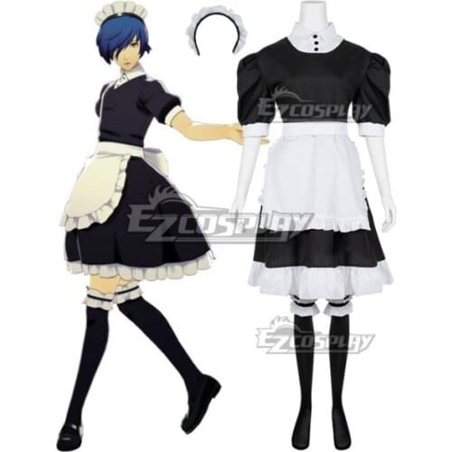 Persona 3: Dancing in Moon Night Moonlight Makoto Yuki Yuuki Male Maid Look Outfit Dress Game Cosplay Costume E001