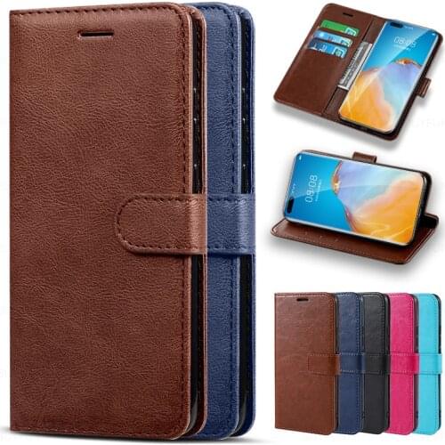 Leather flip wallet case For huawei p40 Pro p30 p20 lite p40lite E p40pro p 20 30 40 light stand smartphone Magnetic Cover coque