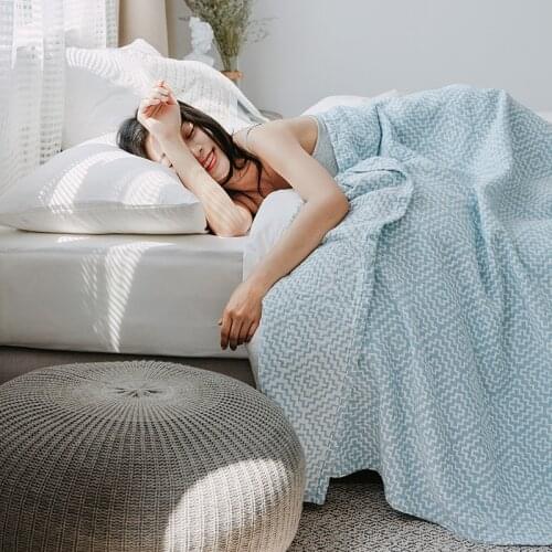 Summer Plaid Blanket Baby Newborn Student Dormitory Comforter Travel Plaid Furniture Covering Quilt