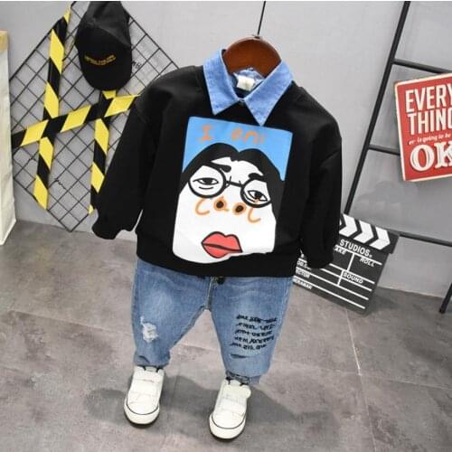 Fashion Children Clothing Sports Suit For Boy sets Kids Clothes Baby Boy Spring autumn boys T-shirt and jeans Pants Set 2-6years